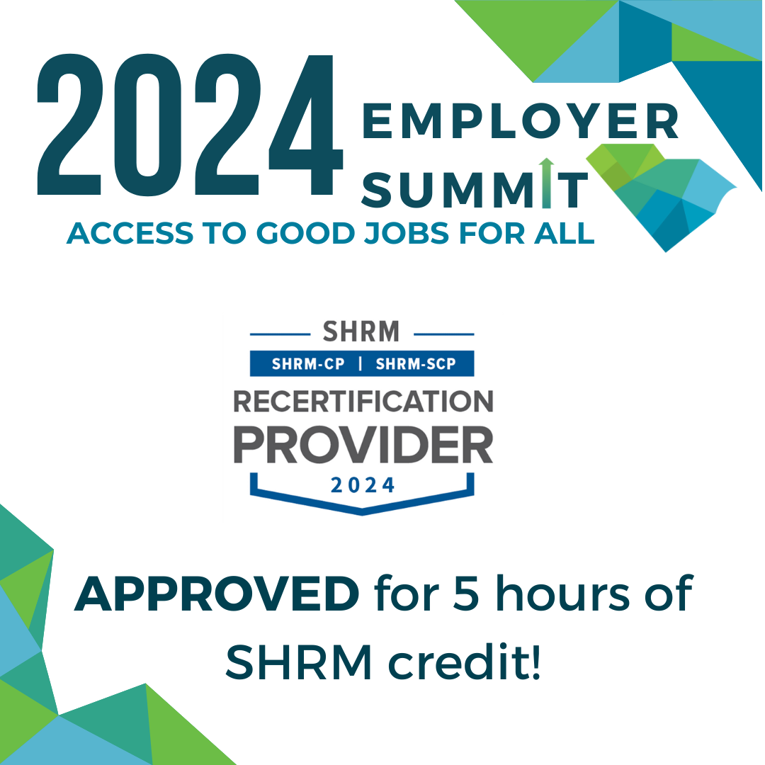 Graphic with 2024 summit logo and SHRM certification logo with text reading, 'Approved for 5 hours of SHRM credit!'