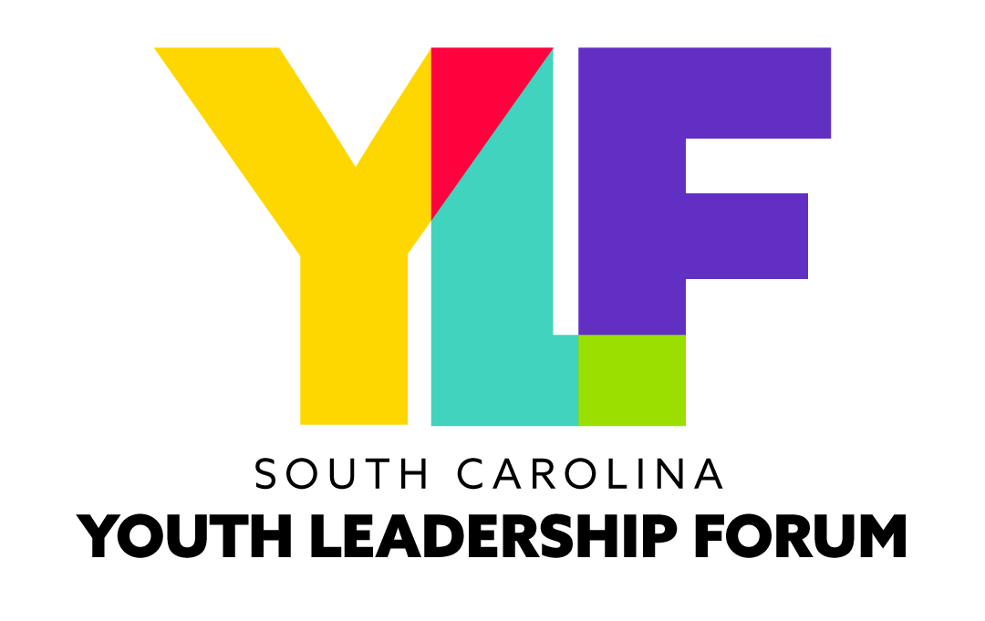 YLF Logo. YLF in colorful letters. Below it says South Carolina Youth Leadership Forum.
